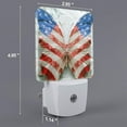 thumbnail image 2 of Fuzoiu Patriotic Butterfly Floral Print Dusk to Dawn LED Night Light with Light Sensor, Energy-Efficient Touch-Safe Night Lamp for Home, Office, and Kids' Rooms-US, 2 of 7