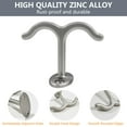 thumbnail image 3 of Rforply Gancho De Techo De Doble Punta De Aleación De Zinc Gancho para Ropa/Toalla para Armario, Baño, Cocina, Gabinete, Garaje (Paquete De 6), 3 of 5