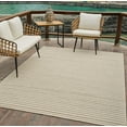 thumbnail image 2 of Rug Branch Hogar Striped Indoor Outdoor Area Rug, Brown Cream, Modern - Living Room, Bedroom, Dining Room, and Kitchen, 2 of 9
