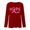 thumbnail image 3 of Women's Casual Round Neck Cancer Prevention Month International Awareness Month Printed Long Sleeve T Shirt Womens Tops Tee Shirts T Shirt Women Soft Athletic Women Tops Womens Womens Long Sleeve, 3 of 3