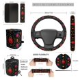 thumbnail image 7 of KUIFORTI Ladybug Flower Car Seat Cover Set Easy to Install Set 15 Pcs Automotive Rear Front Seat Protector Rear View Mirror Cover Non Slip Breathable Universal Fit Cars SUV Trucks, 7 of 7