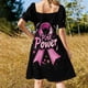 thumbnail image 3 of Vestido de manga corta para concientización sobre el cáncer de mama Pink Power vestidos de mujer para ocasis especiales vestido, 3 of 6
