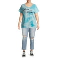 thumbnail image 4 of Terra & Sky Women's Plus Size Destructed Mom Jeans, 4 of 6