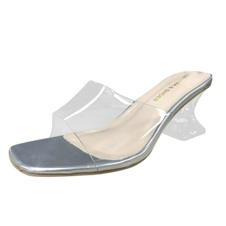 

Follure Girl women s casual shoes Fashion Spring And Summer Women Sandals High Heels Snake Print OpenToe Casual Shoes Clear 39