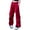Red, variant on HQiJIAN Cargo Pants For Girls Casual High Waisted Drawstring Loose Fit Pockets Kid Cargo Sweatpants Wide Leg Pants Sizes 3-4 Years