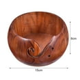 thumbnail image 6 of Frogued Yarn Bowl with Holes Non-Slip Wood Craft Project Yarn Storage Holder for Home (B), 6 of 13