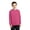 Pink, variant on Port & Company Youth Long Sleeve Core Cotton Tee-L (Jet Black)