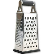 Yiyang Professional Box Grater for Kitchen, 4 Sided Box Cheese Grater, Stainless Steel Box Grader for Cheese, Potato, Carrot Peeler and Slicer with Non-Slip Base, Dishwasher Safe