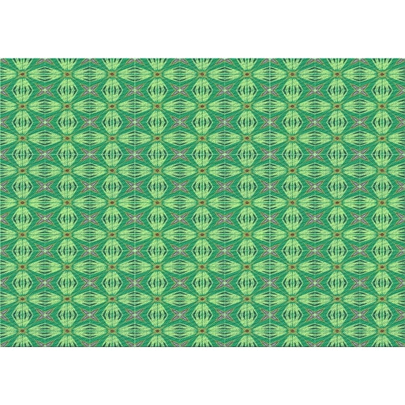 Ahgly Company Indoor Rectangle Patterned Stoplight Go Green Area Rugs, 5' x 8'