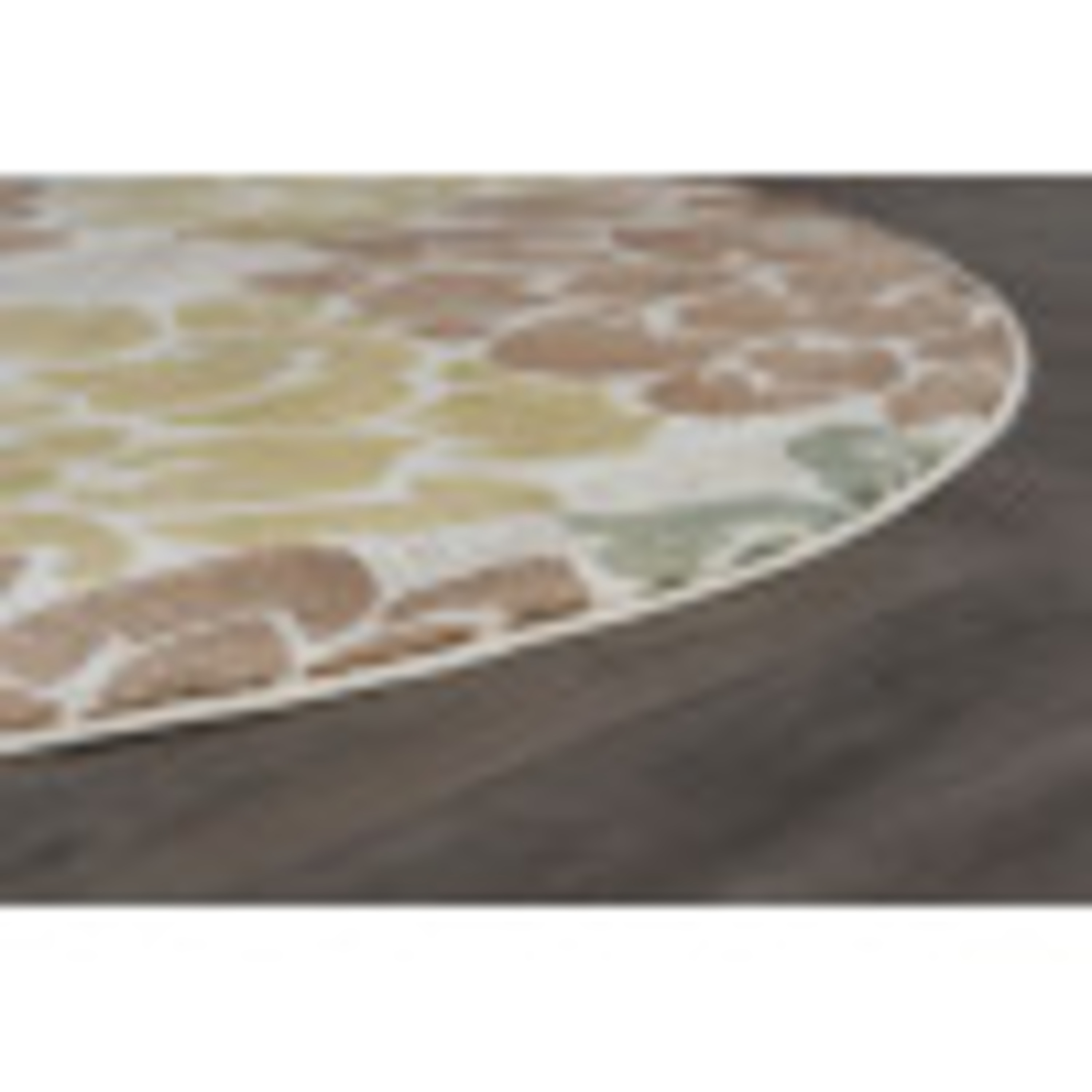 Deco Transitional 8' Round Ivory and Seafoam Polypropylene Indoor Area Rug
