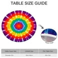thumbnail image 6 of Rainbow Tie Dye Mandala Round Fitted Tablecloth with Elastic Edge,Dining Table Cover Waterproof,Outdoor Round Tablecloth for Camping,Dining,Indoor and Outdoor, 6 of 7