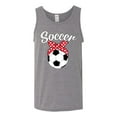 thumbnail image 2 of Wild Bobby, Cute Soccer Mom Ribbon Soccer Ball Gift Sports, Mother's Day, Men Graphic Tank Top, Heather Grey, Large, 2 of 3