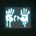 thumbnail image 3 of High Intensity Grade Reflective Bloody/Dripping Hands for Helmets, Windscreens, Rear Windows, Bumper Stickers (5 inches Height, Baby Blue), 3 of 4