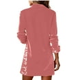 thumbnail image 2 of Maplenight Velvet Dresses for Women Trendy Casual Long Sleeve Button Sequin Dress Holiday Party Dresses, 2 of 5