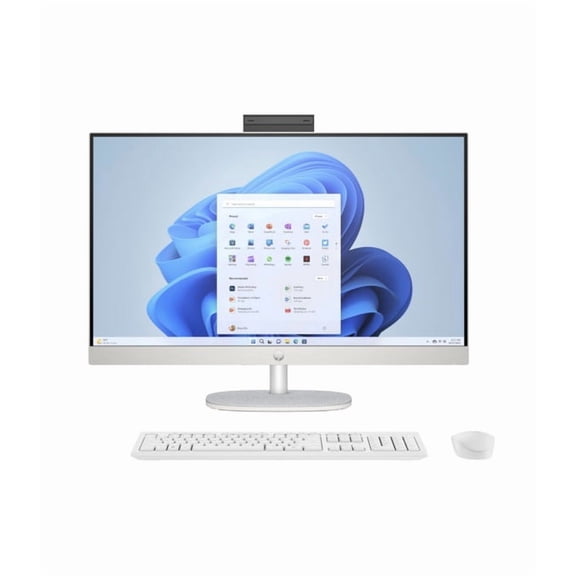 All-in-One HP 27" FHD Ryzen 7 7730U 1TB SSD 16GB RAM WiFi 6 Windows 11 Combo Teclado y Mouse HP 510SP Blanco - Computadora de Escritorio.