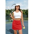 thumbnail image 6 of Pinspark Women's Athletic Tennis Skort Quick Dry High Waisted Golf Skirt with Built-in Shorts and 2 Pockets for Pickleball Workout Running, 6 of 7