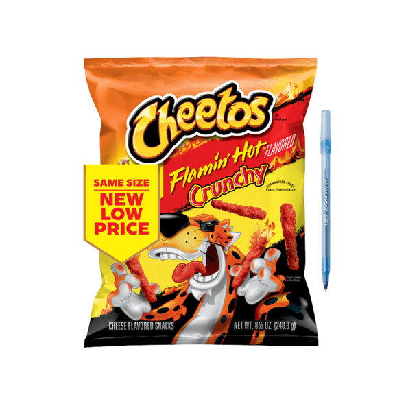 Crunchy Cheese Flavored Snacks, Flamin' Hot Flavored 8.5 oz