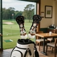 thumbnail image 4 of Yuyamidu Cute Snowman Golf Ball Golf Club Headcover Christmas Golf Head Protective Cover PU Leather Driver Fairway Wood Hybrid Head Cover, 4 of 7