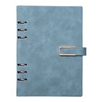 Composition Notebook, Cxui Refillable A5 Binder Notebook, Pu Leather Planner No Bleed Paper, Metal Buckle Design for Business Organizing, Binder Notebook