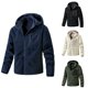 thumbnail image 4 of Mens Plain Fleece Jacket Zip-Up Pocket Work Outdoor Warm Hooded Coat Reversible, 4 of 8