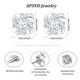 thumbnail image 4 of APSVO 18K White Gold Plated Stud Earrings for Women CZ S925 Sterling Silver March Birthstone Earrings with Blue Aquamarine Birthday Valentines Day Jewelry Gifts Teen Her Mom Girlfriend Adults Ideas, 4 of 5