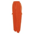 thumbnail image 5 of Womens Sweatpants Clearance Cargo Elastic Waist Active Sweatpants Comfortable Athletic Joggers Sweatpants Womens Pants with Pockets High Waisted Orange L, 5 of 5