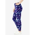 thumbnail image 3 of Woman Within Plus Size Petite Stretch-Cotton Knit Pull-On Printed Leggings, 3 of 3