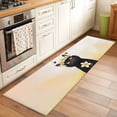thumbnail image 3 of Cute Black Cat Washable Runner Rugs 2'x6', Yellow Flower Bee Country Style Fields Low Pile Throw Entryway Rug Non-Slip Sturdy Edge Binding Carpet for Indoor Bedside Entrance Bedside, 3 of 9