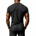 thumbnail image 4 of MHOSTAFH Men's V Neck Tees Shirts Casual Solid Color Short Sleeve Gym Athletic Tops Lightweight Breathable Workout T-shirt, 4 of 9