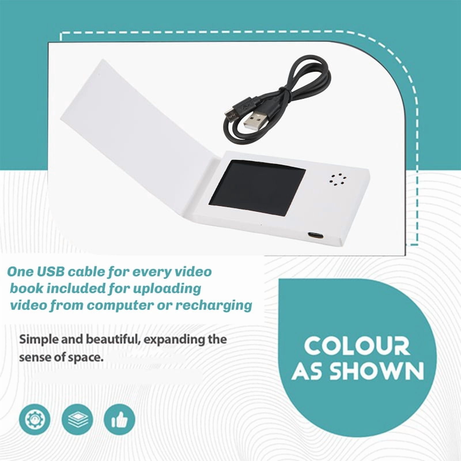 Katigan 2.4inch Birthday White Video Book Card 128MB Lcd Invitation Gift Music Greeting Card Upload Video Lcd Greeting Card