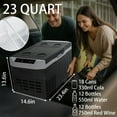 thumbnail image 7 of Dimedeal 12 Volt Car Refrigerator 23QT Portable Cooler -4℉-68℉, Compressor Fridge 12V/24V DC & 110-240V AC, Electric Cooler for Truck, RV, Camper, SUV, Travel, Camping & Road Trips, 7 of 7