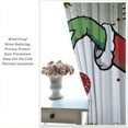 thumbnail image 6 of Christmas Rod Pocket Blackout Curtains for Boy Girl Bedroom, Xmas Winter Snowflake Fir Twigs and Red Love Heart Light Filtering Window Drapes for Living Room Darkening, 84x84 inch, 6 of 6