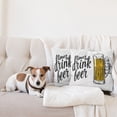 thumbnail image 4 of Ambesonne Saying Throw Pillow Cover 2 Pack, Time to Drink Beer Man, 18", Yellow Black, 4 of 5