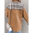 thumbnail image 4 of HOTAPEI Jean Jacket for Women Casual Plaid Button Down Boyfriend Denim Jackets Oversized Shacket Jacket With Chest Pockets, 4 of 5