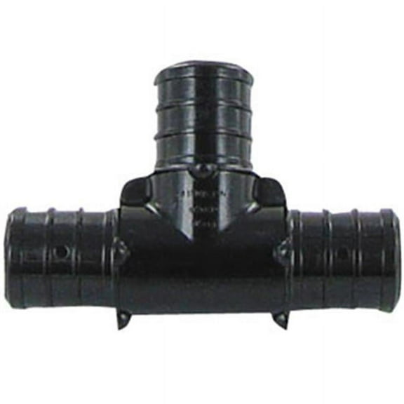 0.5 in. Black Plastic Fresh Water Tee