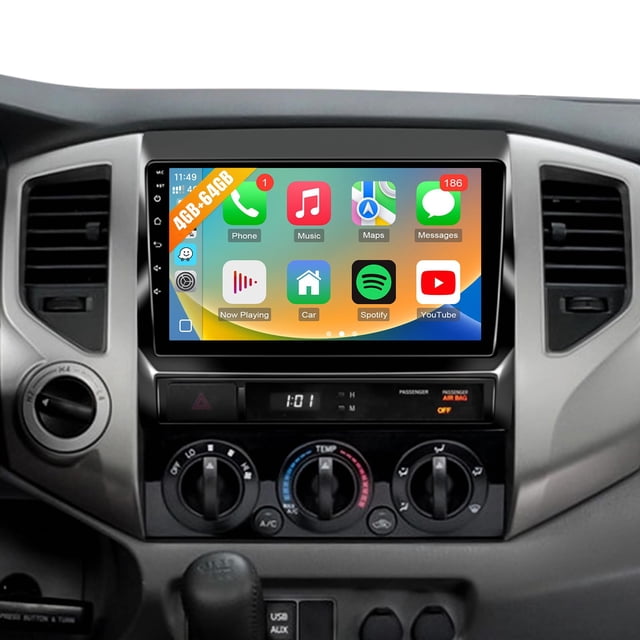 Radio estéreo de coche Leadfan 4G 64G con Carplay/Android Auto para Toyota Tacoma 2005-2015