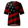 thumbnail image 4 of Lilgiuy Women's American Flag Tee Summer Round Neck Printed T-Shirts Casual Short Sleeve Lightweight Blouse, 4 of 4