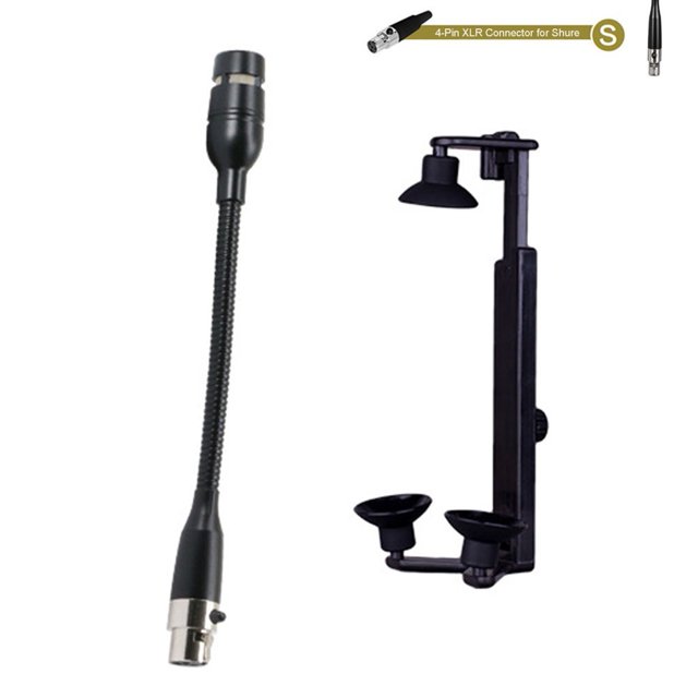 Mosiee 3 Pin For 4Pin Microphone Violin Clip Universal Mount Guitar Holder For Acoustic Guita Playing Mic Retractable Clip