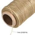 thumbnail image 4 of Unique Bargains 186 Yards 210D/1mm Leather Sewing Thread Polyester Waxed Cord, Dark Tan, 4 of 5