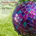 thumbnail image 4 of Alpine Corporation 10" Embossed Glass Gazing Ball, Purple, 4 of 11
