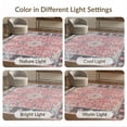 thumbnail image 7 of ODIKA 6'x9' Oushak Vintage Medallion Trellis With Distressed Floral Scroll Border Washable Area Rug None for Family Room, Living Mater Bedroom, Non-Slip, Easy Care, 7 of 7
