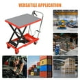 thumbnail image 7 of EastVita Lift Table Cart,500lbs Capacity,28.5" Lifting Height,Manual Single Scissor,4 Wheels,Non-Slip Pad,Red, 7 of 7