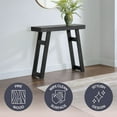 thumbnail image 3 of Alaterre Furniture Lawas Solid Wood Console Table - 36 Inch Small Entryway Table (Black), 3 of 7