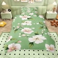 thumbnail image 2 of Erosebridal Dreamy White Flower Twin Bedding for Girls, GreenDuvet Cover Set, Polka Dots Reversible, 2pcs 1 Duvet Cover and 1 Pillowcase, No Comforter, 2 of 6
