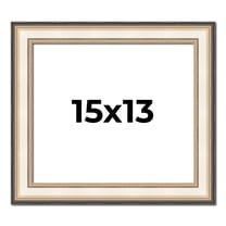 15x13 Frame Gold Silver Plein Aire 2" Inch Wide Moulding Solid Wood Picture Frame | Modena