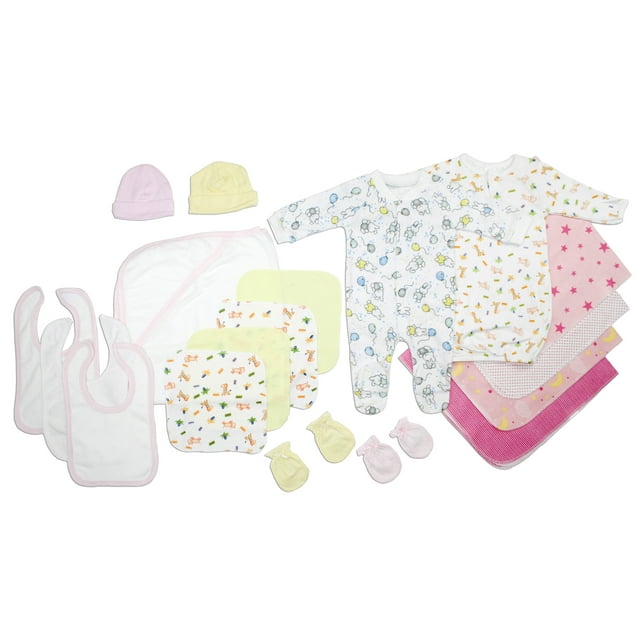 Bambini Newborn Baby Girls 18 Pc Layette Baby Shower Gift Set