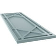 thumbnail image 6 of Ekena Millwork 15"W x 58"H True Fit PVC Bungalow Fixed Mount Shutters, Peaceful Blue (Per Pair - Hardware Not Included), 6 of 7