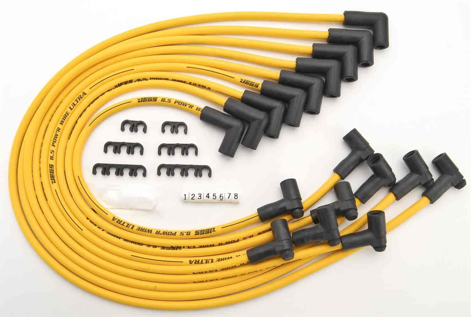 JEGS 40221 8.5mm Yellow Ultra Pow r Wires Small Block Chevy Under
