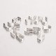 thumbnail image 1 of 200 protectores de alambre para estantes, chapados en latón, color plata, forma de U. Protector de rosca., 1 of 4