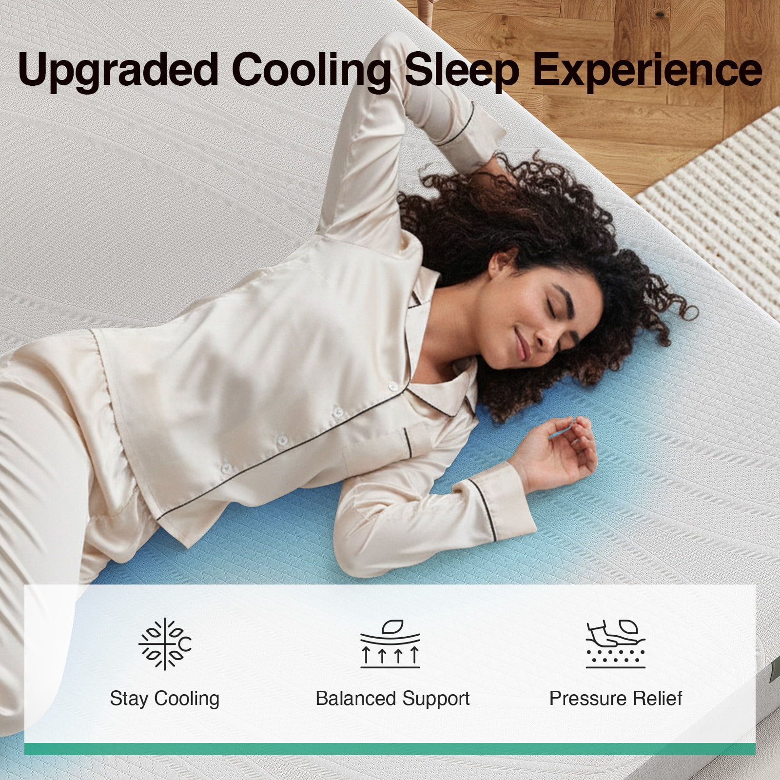 Novilla GreyZen 12 inch Full Medium Gel Memory Foam Mattress,Adult